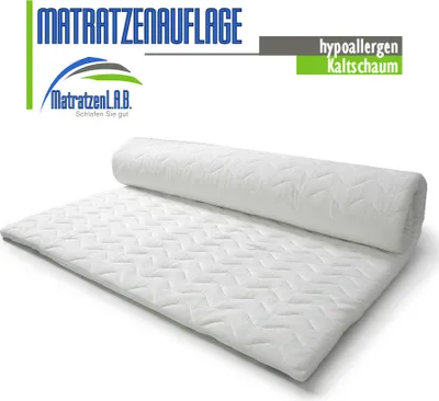 Produktbild von Matratzen Topper Matratzenauflage KALTSCHAUM 180 x 200 Höhe ca.8 cm H4 Matratzenschoner Aloe Vera Bezug