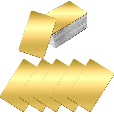Zdjęcie produktu dla 100 sztuk pustych, metalowych wizytówek do samodzielnego nadruku