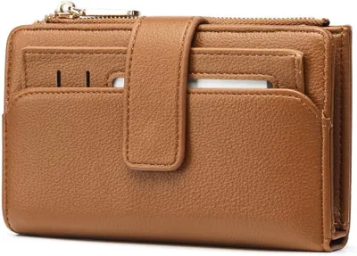 Produktbild von Frentree Damen Geldbörse mit RFID Schutz, großes Kartenetui mit Reißverschluss, viel Stauraum, herausnehmbares Etui, 2 Fotofenster, inkl. Geschenkbox
