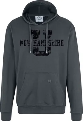 Produktbild von Übergrößen Kapuzen-Sweatshirt AHORN SPORTS New Hampshire schwarz Iron Grey 9XL