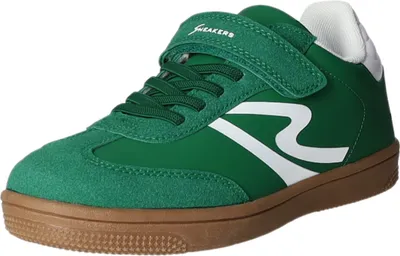 Produktbild von Sneakers Kinder-Jungen-Sneaker-Slipper-Klettschuh Grün-Weiß, Farbe:grün, EU Größe:31