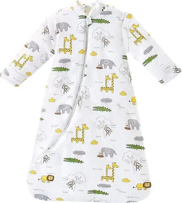 Productafbeelding van Famanu baby slaapzak voor de winter, met afneembare mouwen, warm gevoerd, 3,5 TOG - Giraffe, Park, maat M
