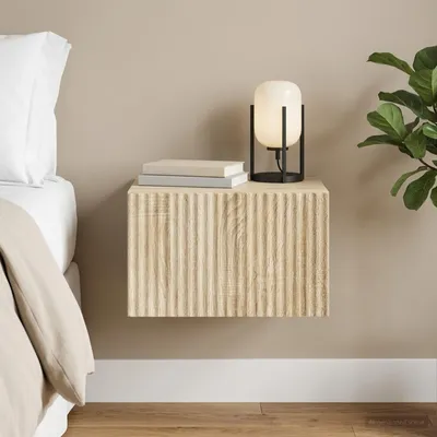 Produktbild von vidaXL Wandmontierter Nachttisch Sonoma-Eiche 33 x 34,5 x 20 cm