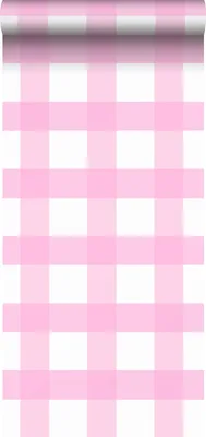 Produktbild von Sanders & Sanders Tapete Karomuster Hellrosa - 935248 - 53 cm x 10,05 m
