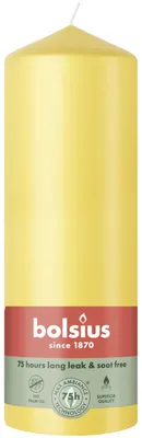Image de Bolsius Bougie jaune soleil 20 cm Ø 6,8 cm