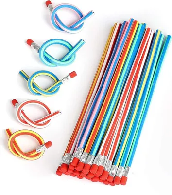 Produktbild von 30 Stück bunte flexible Buntstifte für Kinder - Biegsame Stifte
