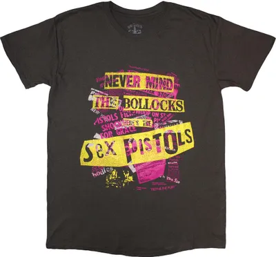 Image de Pistols - "Never Mind The Bollocks" T-Shirt Overlay für Herren/Damen Uni RO13377 (M) (Anthrazit)