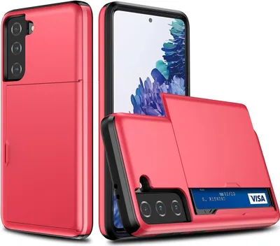 Produktbild von König Design Hülle kompatibel mit Samsung Galaxy S21 Kunststoff Soft Handyhülle - Handy Case Rot