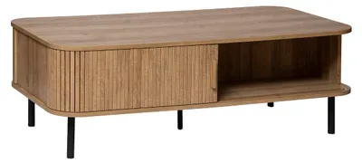 Produktbild von Atmosphera | Wohnzimmer Couchtisch - Colva - Eiche - Stilvoller Wohnzimmertisch mit Stauraum und Metallbeinen