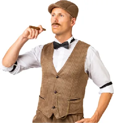 Produktbild von O7984-58-60 braun Herren Weste Peaky blinder 1 tlg.Gr. 58-60