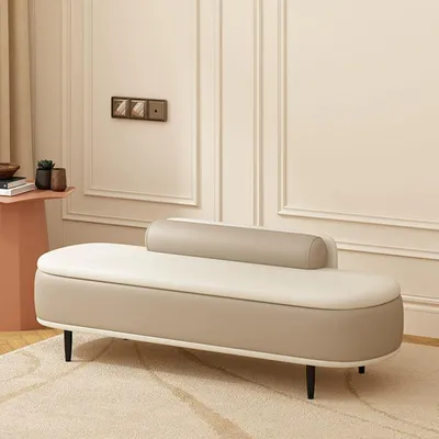 Obrázok produktu pre Sedacia lavica s úložným priestorom, 120 cm, farba khaki a béžová