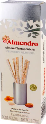 Image de El Almendro Crunchy Almond Turron Sticks nougat espagnol 50g