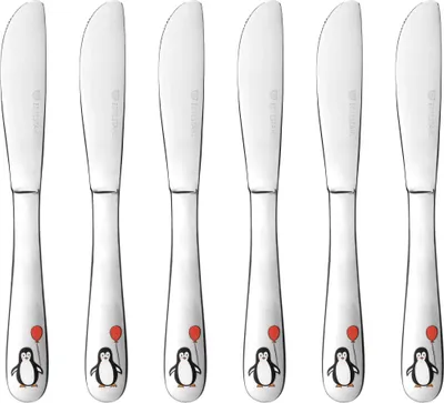 Produktbild von Kindermesser, 6-teilig, Edelstahl, Pinguin