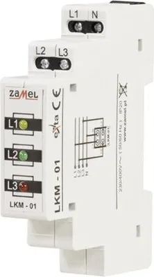 Zdjęcie produktu dla Wskaźnik napięcia 230V/400V LED czerwony/zielony/żółty TN, LKM-01-40, exta Zamel