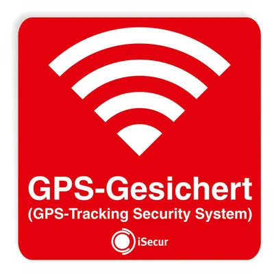 Produktbild von 3er Aufkleber-Set GPS-Gesichert - rot I 6 x 6 cm I Warnung GPS-Tracking Security System, Alarm-gesichert I außen-klebend wetterfest I hin_069