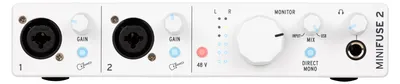 Produktbild von Arturia - MiniFuse 2 - Kompaktes USB-Audio-Interface mit Kreativer Software für Hochwertige Aufnahmen, Produktion, Podcasting, Gitarre - Weiß