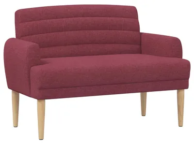 Obrázek produktu pro Dvoumístná sedačka s knoflíkovým prošíváním, vínová barva, rozměry 116 x 67 x 80 cm, potah z textilu
