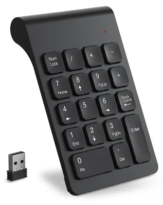 Produktbild von Tragbarer Mini-Ziffernblock 2400 MHz 18 Tasten USB-Empfänger Kabellos