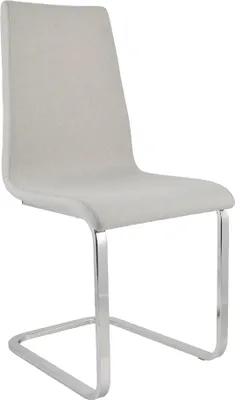 Obrázok produktu pre t m c s Tommychairs - Konzolová stolička LONDON s vysokopevnostným obdĺžnikovým konzolovým rámom z ocele a sedadlom z viacvrstvového dreva čalúneným a potiahnutým látkou vo farbe perleťovo sivá