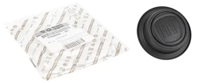 Immagine prodotto di Copertura mozzo ruota originale Fiat, colore nero, compatibile con modelli 500, Panda, Seicento, codice ricambio 735460999