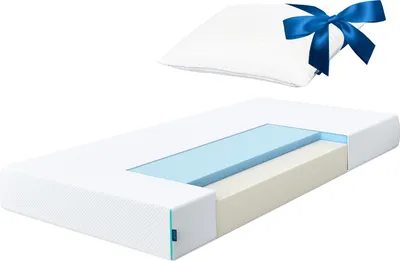 Zdjęcie produktu dla Materac piankowy ESSENCE SLEEP XIA 100 x 200 x 18 cm, H3, trójwarstwowy, z poduszką z pianki memory, 7 stref, oddychający i rozkładający nacisk