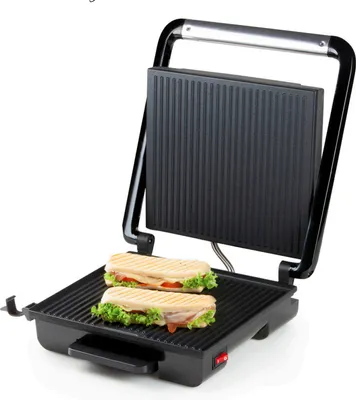 Image de Domo - Gril de contact multifonction Domo, inox, noir