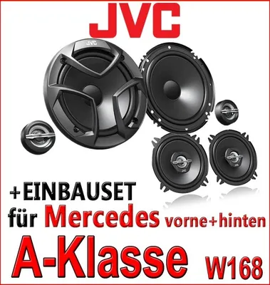 Produktbild von 16,5cm Kompo + 13cm JVC Lautsprecher Komplettset für vorne und hinten - Einbauset passend für Mercedes A-Klasse JUST SOUND best choice for caraudio