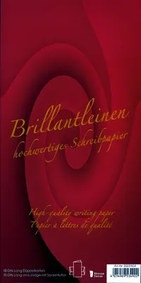 Produktbild von Doppelkarten / BU DL Leinen, 10er PG Ivory
