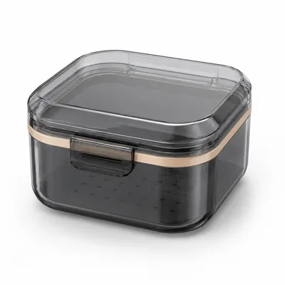 Produktbild von Zahnprothesen Aufbewahrungsbox mit Einweichsieb, KI-generiertes Bild