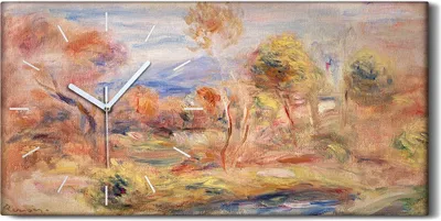 Produktbild von Leinwand Wanduhr Wandkunst Uhr 60x30 Malerei Abstrakte Wald Bäume Kunst - weiße Hände