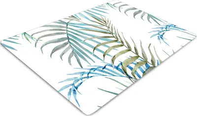 Produktbild von Stuhlunterlage Bürostuhlunterlage 120 cm x 90 cm Bodenmatte Bürostuhlunterlage - Tropische Blätter