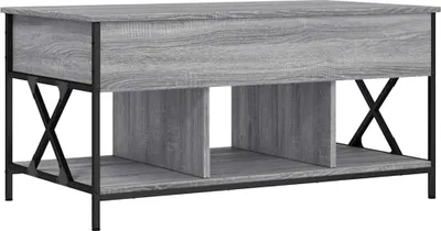 Produktbild von vidaXL Couchtisch Grau Sonoma 100x55x50 cm Holzwerkstoff und Metall