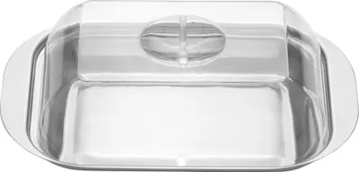 Produktbild von Butterdose Edelstahl mit Deckel 17,8 cm Butterbox Butterbehälter