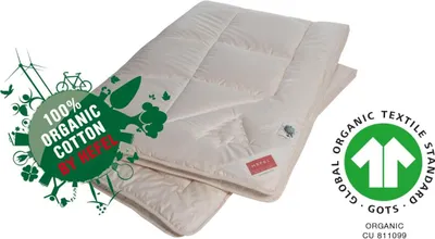 Produktbild von HEFEL Bio Zirbe Bettdecke Ganzjahresdecke Naturhaarbettdecke Schafwolle (kbT) + Zirbe  360 g/m² 155 x 200 cm