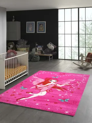 Produktbild von Kinderteppich Zauberfee mit Schmetterlingen Größe - 160 x 230 cm