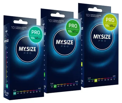 Obrázok produktu pre MY.SIZE PRO Kondómová sada veľkosť 0,1,2-45,47,49 mm, 3x10 kusov