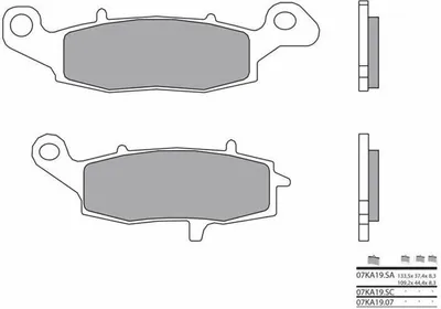 Image de Plaquettes de frein en métal fritté BREMBO Street - 07KA19SA