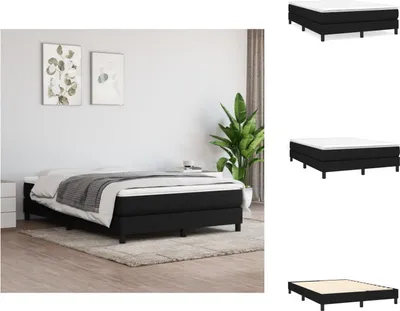 Produktbild von vidaXL Boxspringbett Schwarz 140x200 cm Stoff -  Betten & Bettgestelle