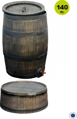 Produktbild von YERD Regenfass Set: 140 l Regentonne Wassertank Fass mit passendem Untergestell
