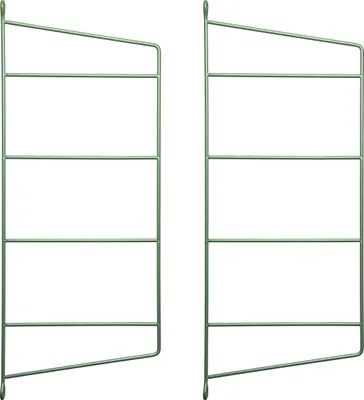 Produktbild von Natural Goods Berlin 2X Regalhalterung TEGEL - Wandregal aus Metall Wand Regalträger für Hängeregale (Wandleiter) in Wohnzimmer, Küche, Bad und Abstellkammer, 4 Ebenen, 200mm, Grün