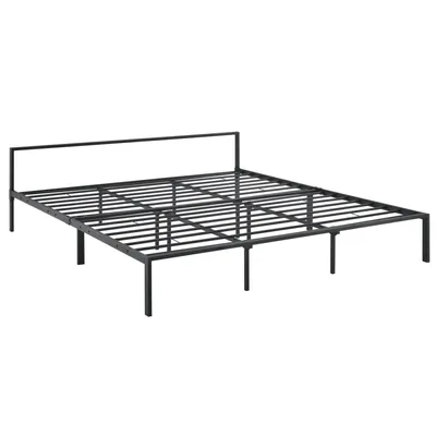 Produktbild von In And OutdoorMatch Stahlbett Reta - Bettgestell - Mit Lattenrost - 180x200 cm - Mattschwarz - Modernes Design