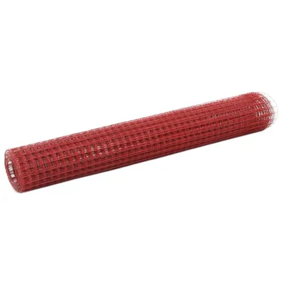 Immagine prodotto di Maison Exclusive - Recinzione in filo metallico rivestito in PVC 25x1 m Rosso