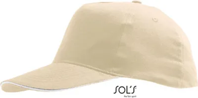Image de SOLs 88110 | Cap Sunny / Casquette / Bonnet / Chapeau - Couleur : Beige/White - Taille : One Size