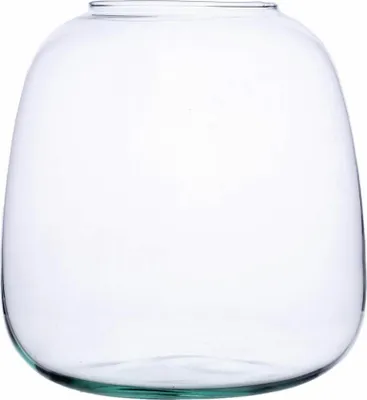 Immagine prodotto di Ecoglassworks Vase Richmond, Dekovase, Blumenvase, Glasvase, Recyceltes Glas, Transparent, 20 cm, W-557