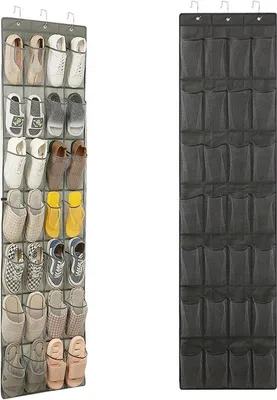 Obrázok produktu pre Závesný organizér na topánky s 28 priehradkami, sivý