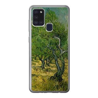 Produktbild von MuchoWow® Handyhülle Schutzhülle Hülle für Samsung Galaxy A21s Olivenhain - Vincent van Gogh Silikon Softcase Handy Hülle - Hartschale