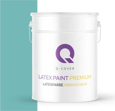 Produktbild von Latexfarbe Abwaschbar | Türkis 10 L | Innenfarbe | Wandfarbe | Deckenfarbe | Klasse 2 Mattfarbe Für Allergiker Scheuerfest Geruchlos Frei
