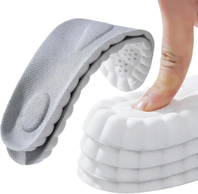 Produktbild von Memory Foam Einlegesohlen, Größe 41-42, Fußgewölbeunterstützung, stoßdämpfend, für Schuhe