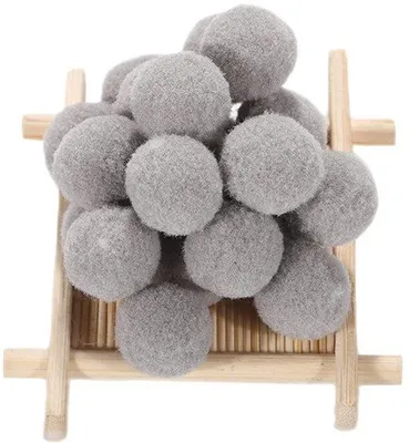 Produktbild von Kunstbont-Pompons 10 mm - Elastische DIY-Verjaarsversiering - Polyester
