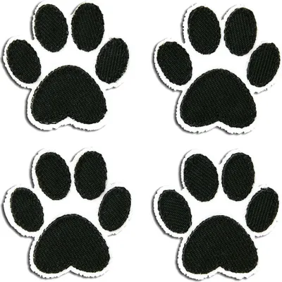 Produktbild von Set Hundepfote - Aufnäher, Bügelbild, Aufbügler, Applikationen, Patches, Flicken, Zum Aufbügeln, Größe: 3,6 x 3,6 cm